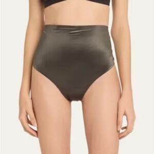 Spanx Shaping Satin Thong in Silver Moon 3X